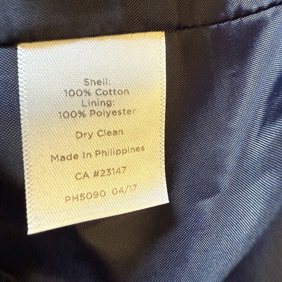 Talbots Woman’s Navy Blue Tweed Blazer Jacket With Braided White Trim Size 16 - Picture 9 of 9